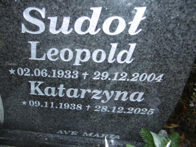Katarzyna Sudoł 1938 Lwówek Śląski - Grobonet - Wyszukiwarka osób pochowanych