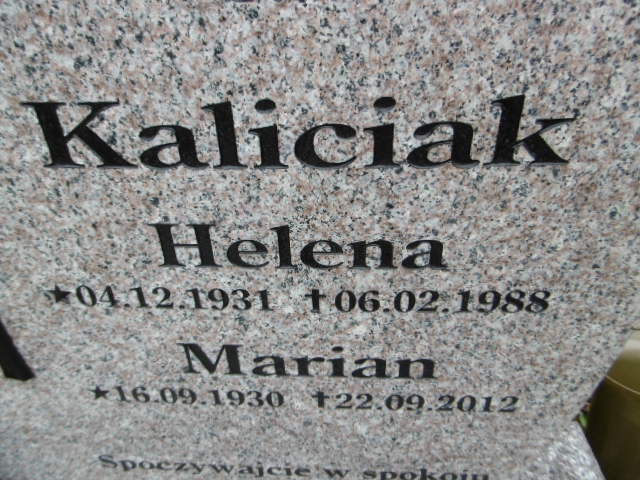 Marian Kaliciak 1930 Lwówek Śląski - Grobonet - Wyszukiwarka osób pochowanych