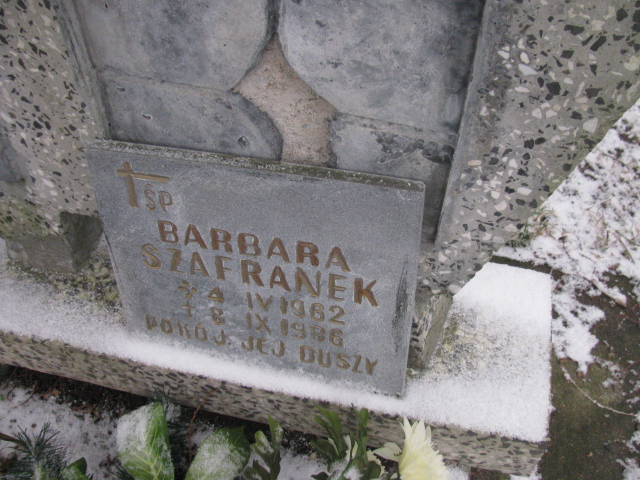 Barbara Szafranek 1962 Lwówek Śląski - Grobonet - Wyszukiwarka osób pochowanych