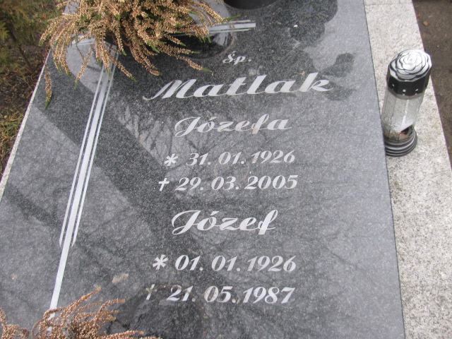 Józef Matlak 1926 Lwówek Śląski - Grobonet - Wyszukiwarka osób pochowanych