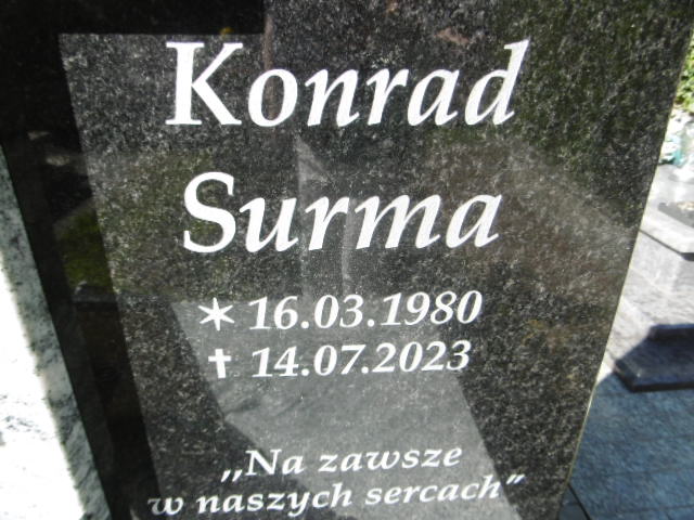 Konrad Surma 1980 Lwówek Śląski - Grobonet - Wyszukiwarka osób pochowanych
