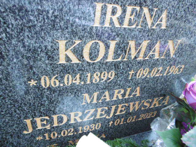 Irena Kolman 1899 Lwówek Śląski - Grobonet - Wyszukiwarka osób pochowanych