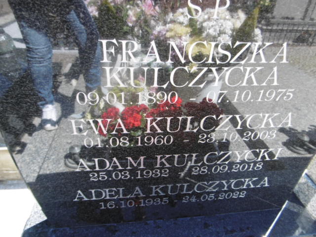 Adam Kulczycki 1932 Lwówek Śląski - Grobonet - Wyszukiwarka osób pochowanych