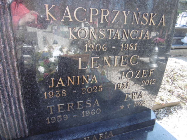 Konstancja Kacprzyńska 1906 Lwówek Śląski - Grobonet - Wyszukiwarka osób pochowanych