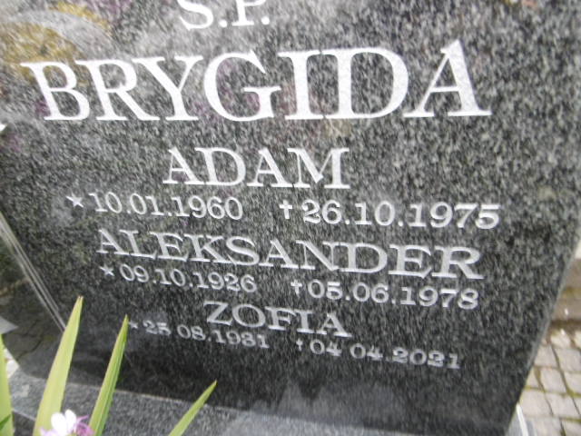 Zofia Brygida 1931 Lwówek Śląski - Grobonet - Wyszukiwarka osób pochowanych