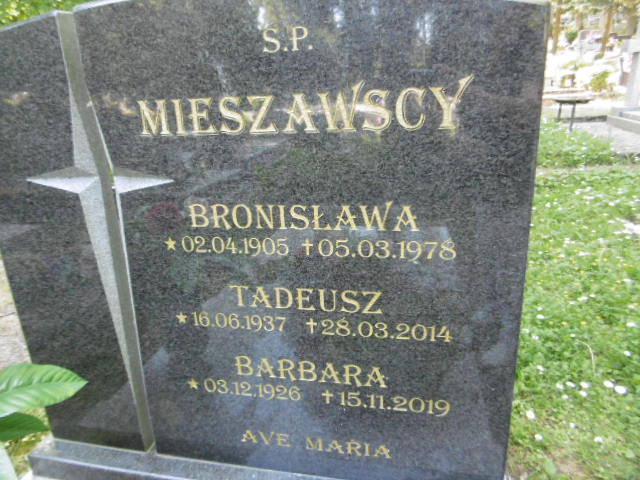 Bronisława Mieszawska 1905 Lwówek Śląski - Grobonet - Wyszukiwarka osób pochowanych