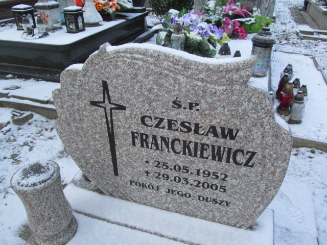 Czesław Franckiewicz 1952 Lwówek Śląski - Grobonet - Wyszukiwarka osób pochowanych