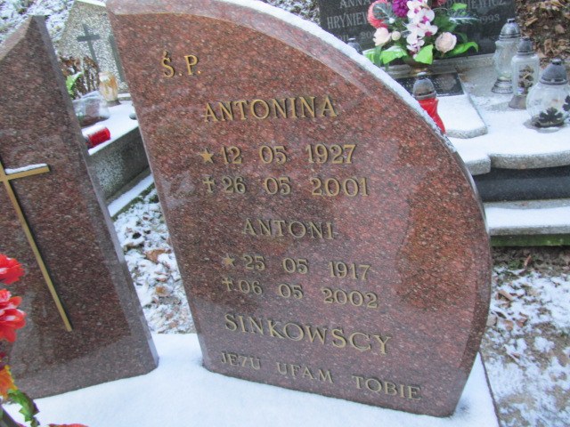 Antoni Sinkowski 1917 Lwówek Śląski - Grobonet - Wyszukiwarka osób pochowanych