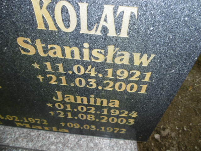 Janina Kolat 1924 Lwówek Śląski - Grobonet - Wyszukiwarka osób pochowanych