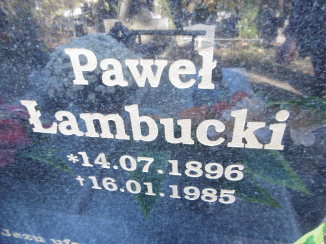 Paweł Łambucki 1896 Lwówek Śląski - Grobonet - Wyszukiwarka osób pochowanych